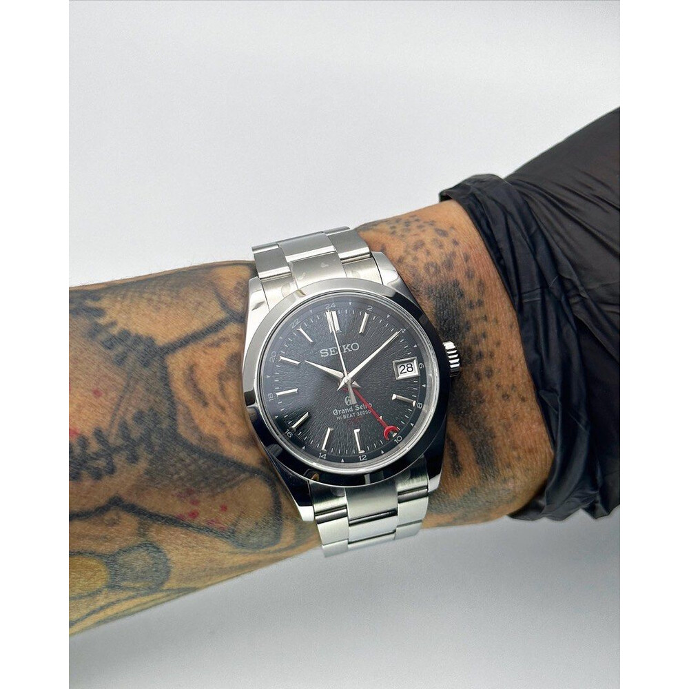 Custom Grand Seiko Mod Premium Black GS GMT SBGJ003 36mm